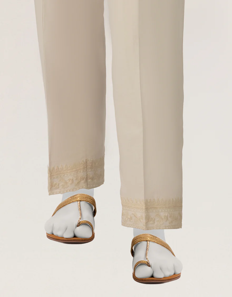 WHITE LAWN TROUSERS | JJLT-S-26-8086-A FB/EMB-TR-8086-A