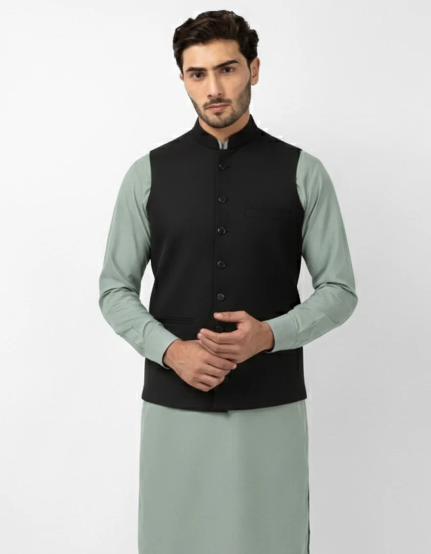 GREY BLENDED WAISTCOAT | JJVC-A-33889/S26/JJ10946-PN