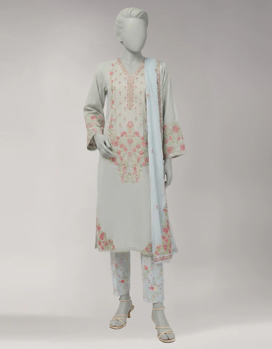 GREY LAWN 3PC STITCHED | JLAWN-S-26-1126/S AMARA-4