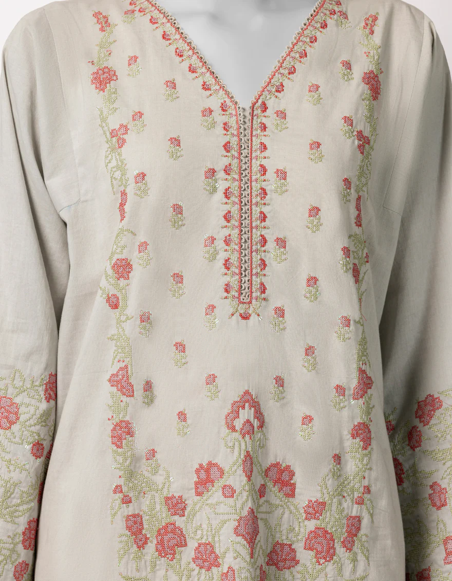 GREY LAWN 3PC STITCHED | JLAWN-S-26-1126/S AMARA-4 - Image 4