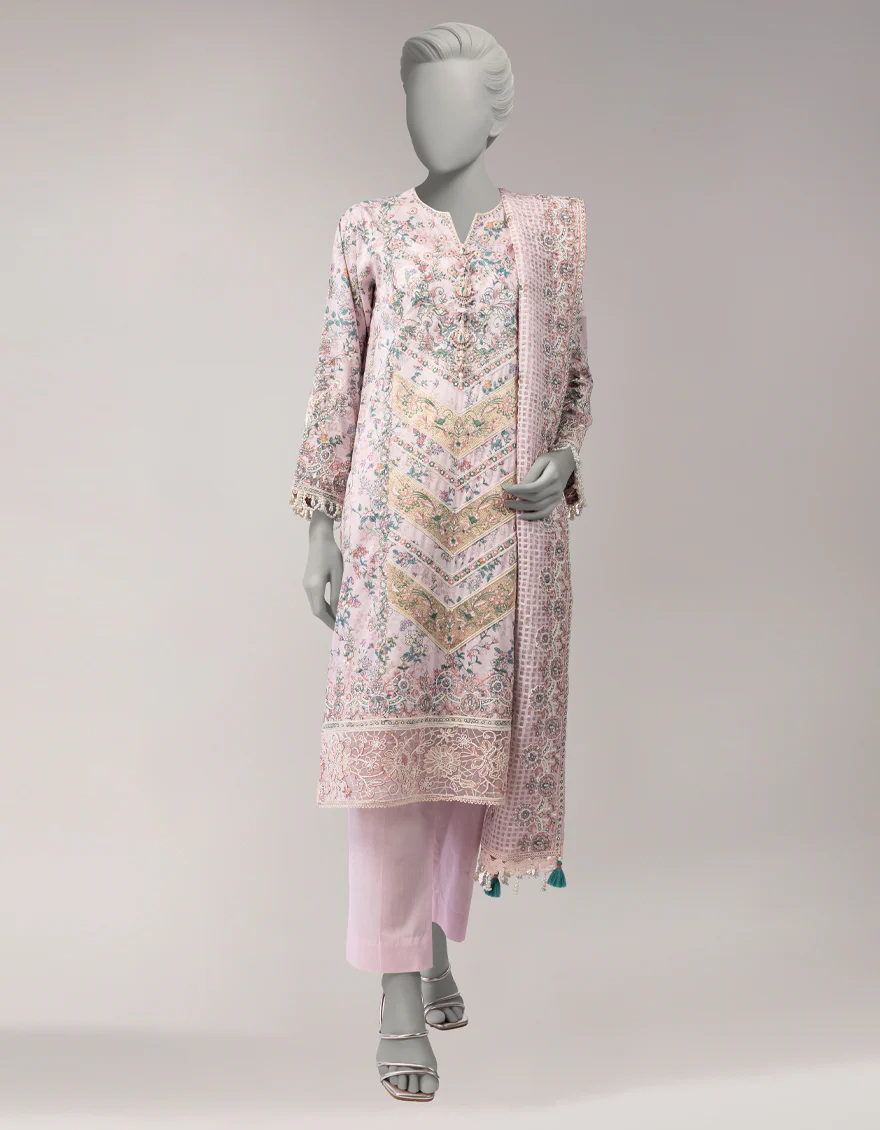 MULTICOLOR DORIA 3PC UNSTITCHED | JLAWN-S-26-3810 HILL SIDE-4