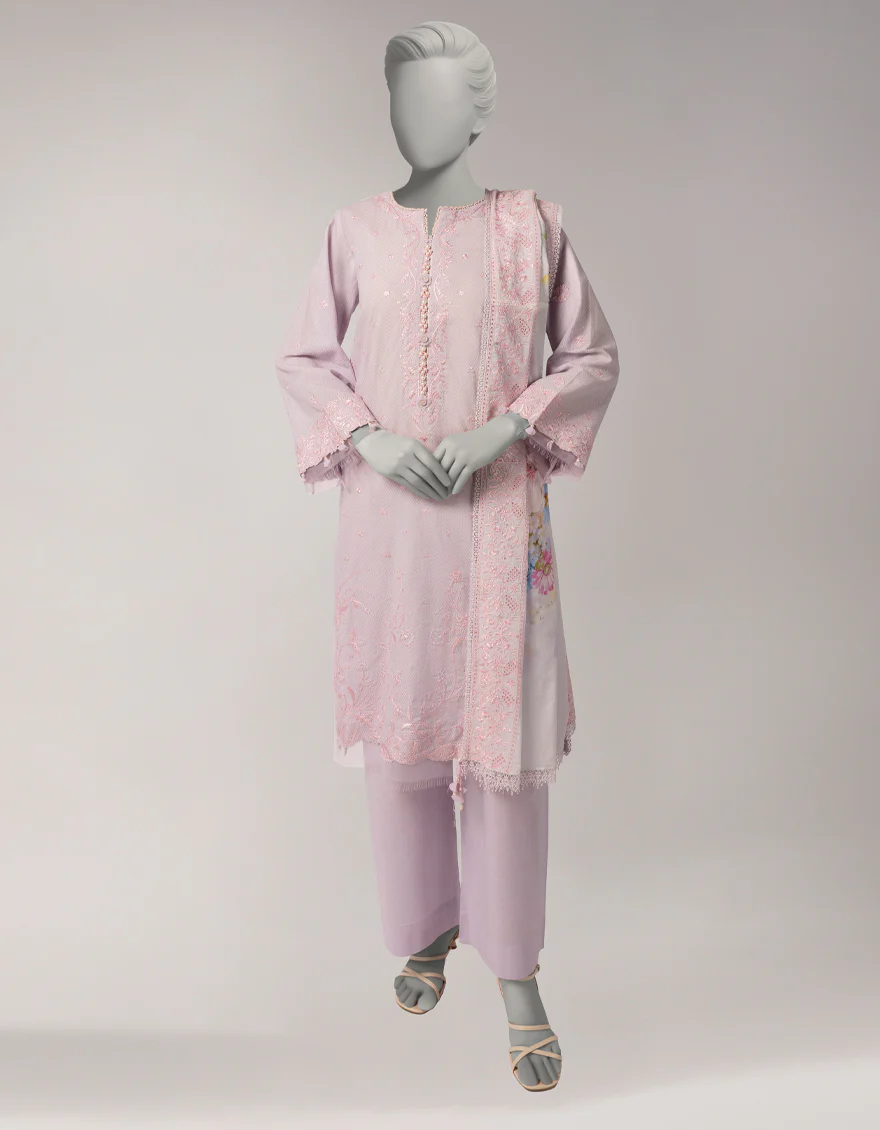 LILAC DOBBY 3PC UNSTITCHED | JLAWN-S-26-3827 DIVINE-1