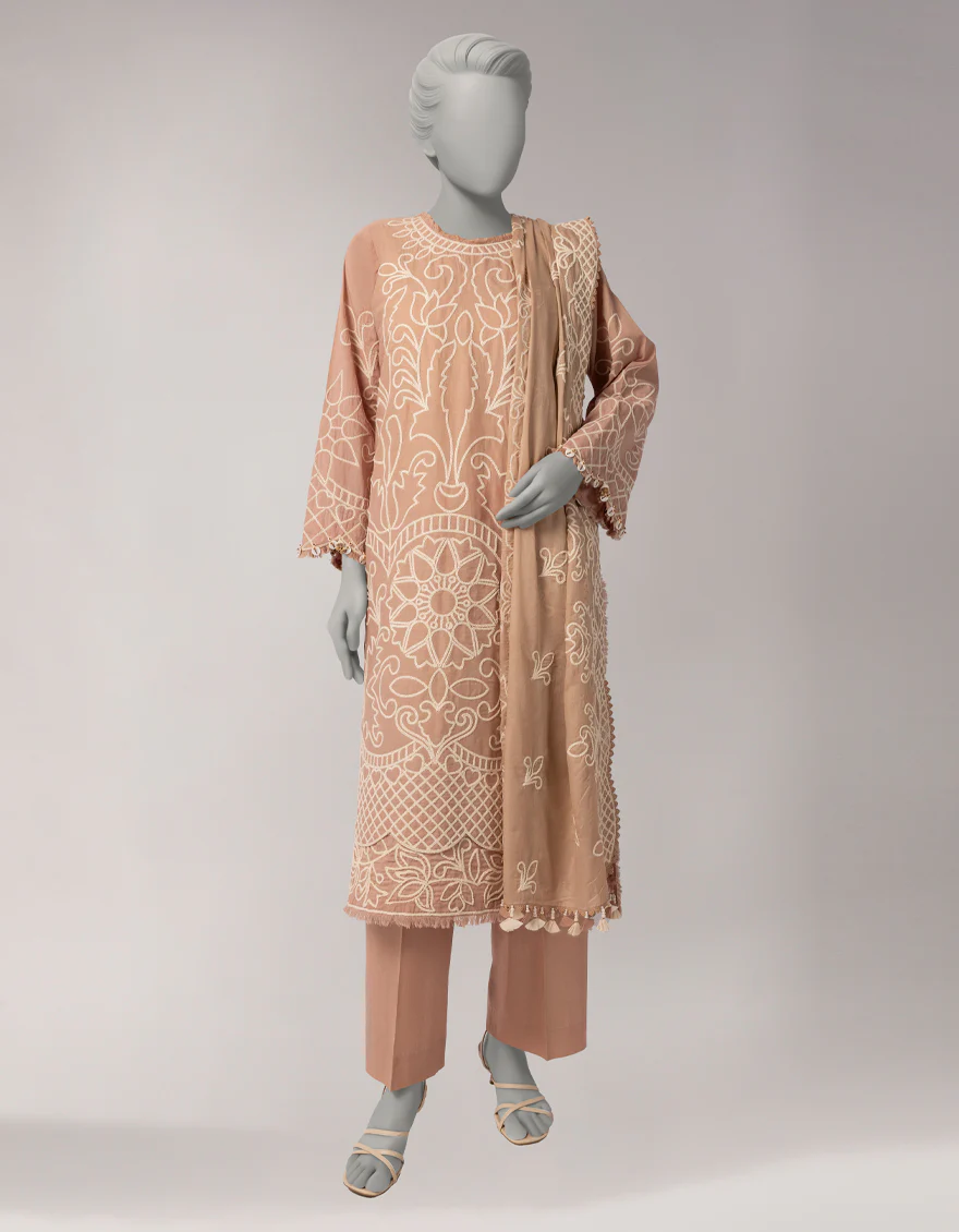 BROWN LAWN 3PC UNSTITCHED | JLAWN-S-26-3842 ROYAL DYNASTY-4