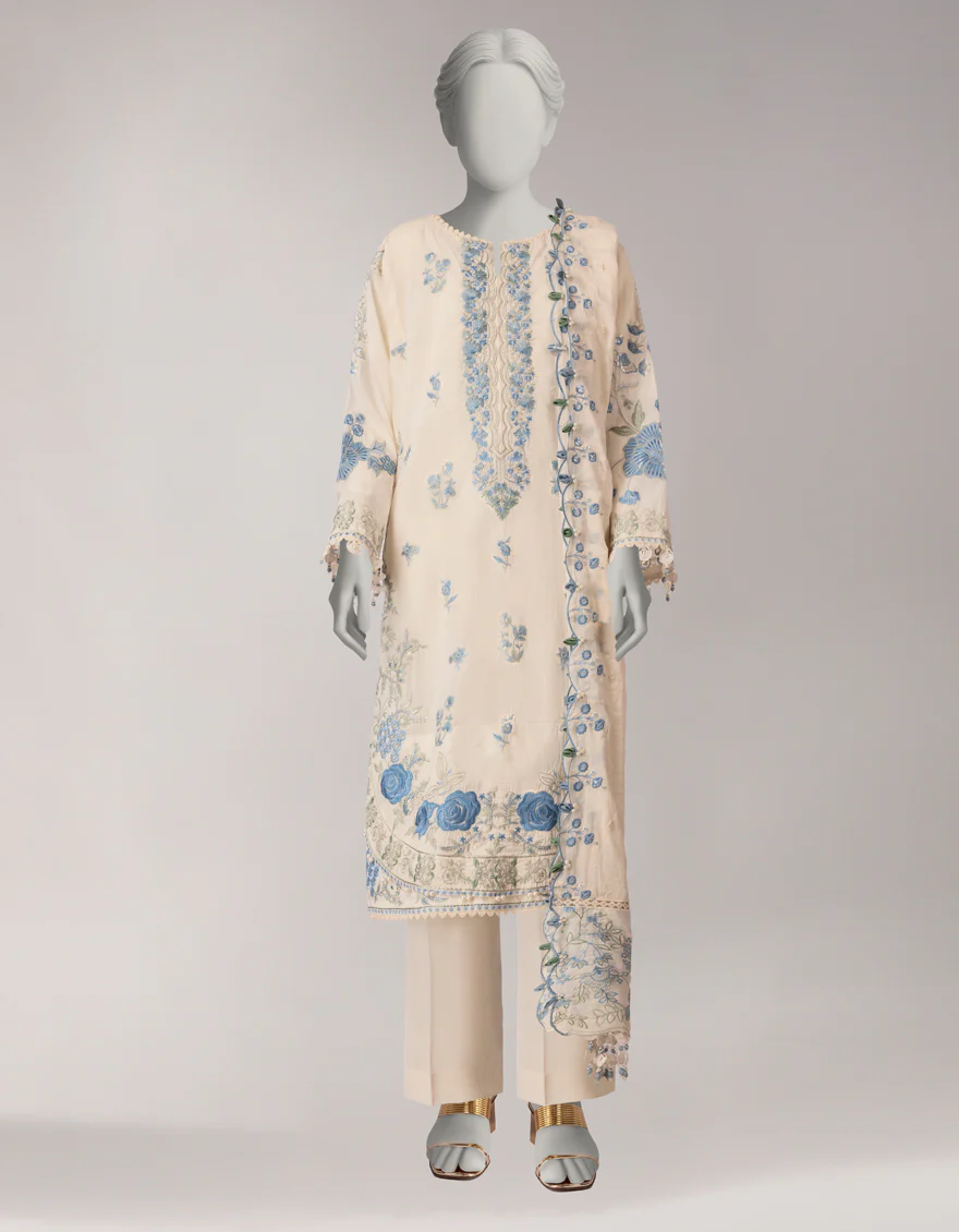OFF WHITE LAWN 3PC UNSTITCHED | JLAWN-S-26-3846 ROYAL DYNASTY-8