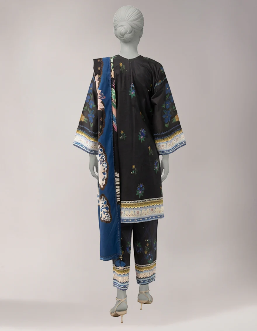 MULTICOLOR LAWN 3PC UNSTITCHED | JLAWN-S-26-3900 BOLD FLORA-6 - Image 2