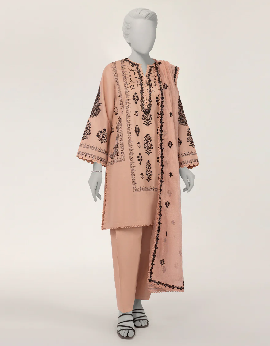 TEA PINK LAWN 3PC STITCHED | JLAWN-S-26-429/S PRINT MUSE-02