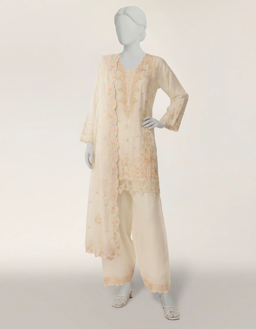 WHITE LAWN 3PC STITCHED | JLAWN-S-26-502/S SCHIFFLI-B-07 - Image 6