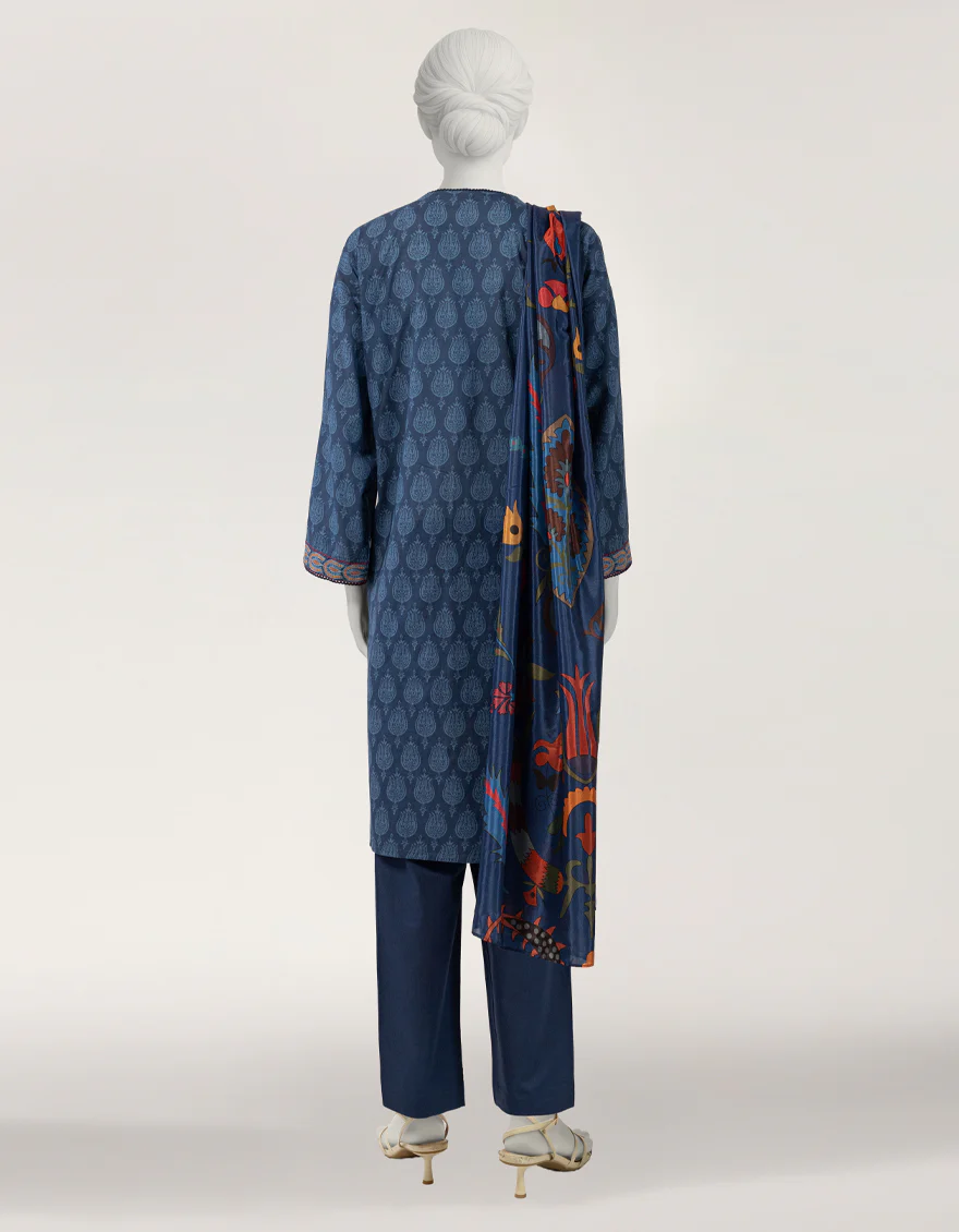 BLUE LAWN 3PC STITCHED | JLAWN-S-26-536/S TURKISH-1 - Image 3
