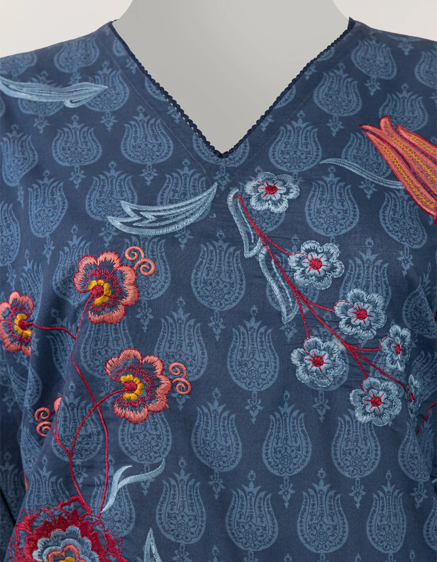 BLUE LAWN 3PC STITCHED | JLAWN-S-26-536/S TURKISH-1 - Image 4