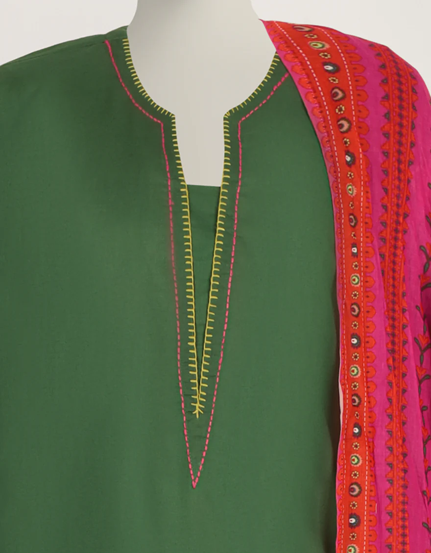 GREEN LAWN 3PC STITCHED | JLAWN-S-26-609/S POLISH-05 - Image 3