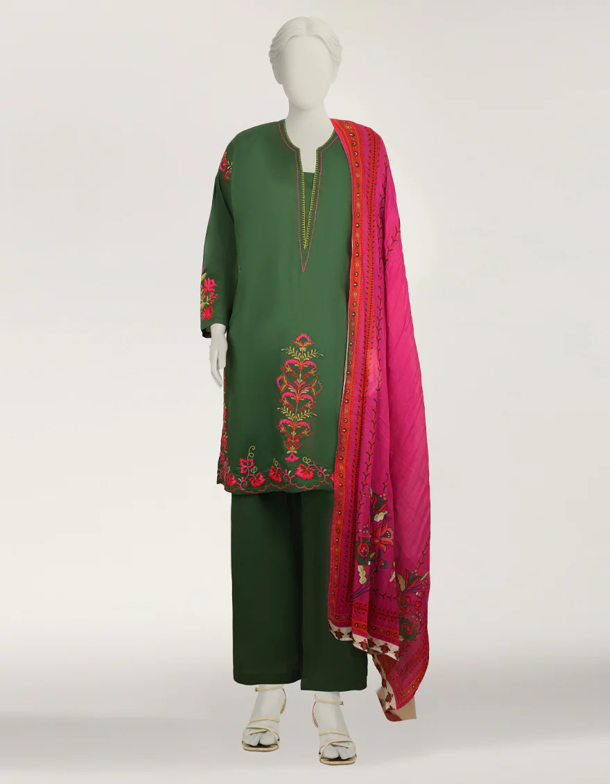 GREEN LAWN 3PC STITCHED | JLAWN-S-26-609/S POLISH-05 - Image 5