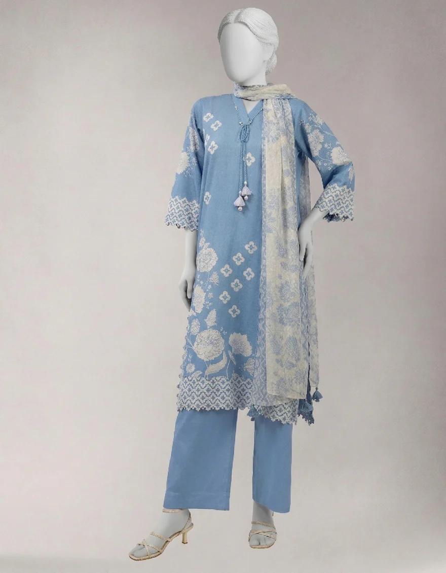 MULTICOLOR LAWN 2PC UNSTITCHED | JLAWN-S-JDS-26-1315 PATTERNED LEGACY-1