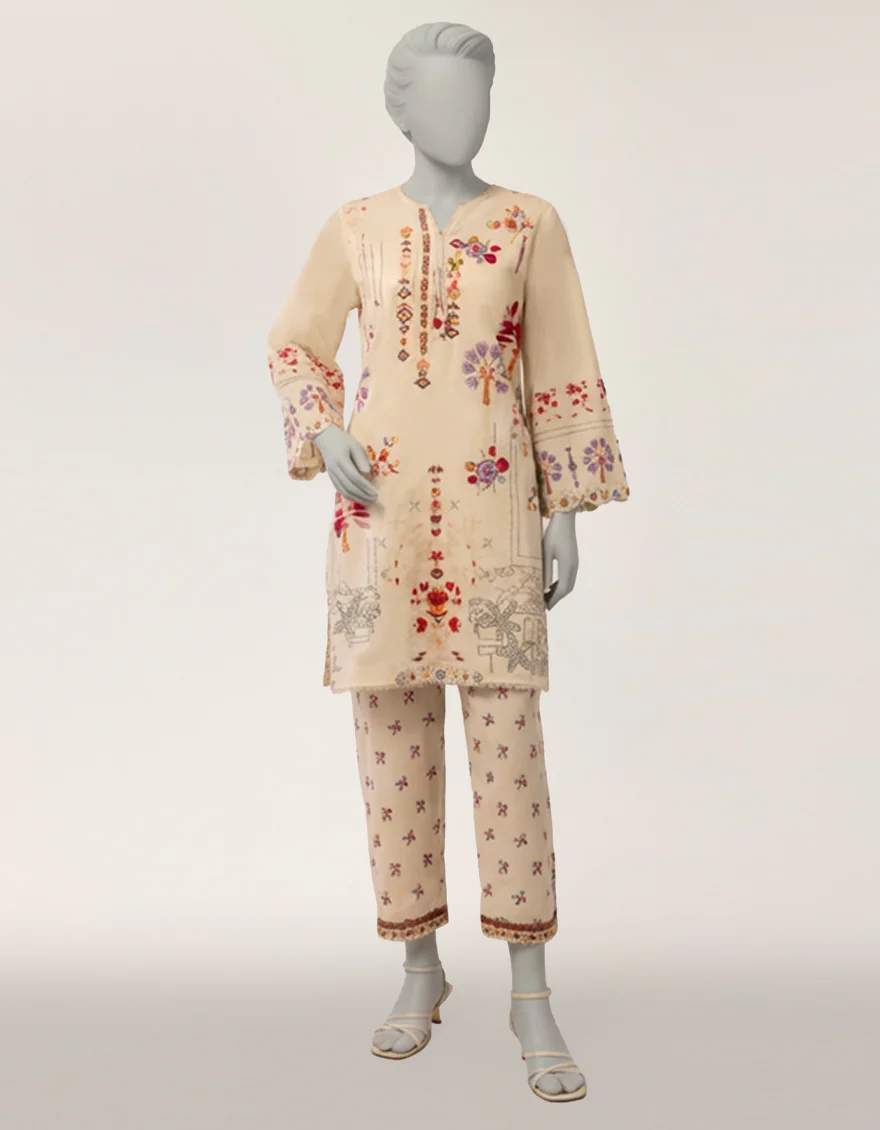 BEIGE LAWN 2PC STITCHED | JLAWN-S-JST-26-2309/S MALTA-B--03
