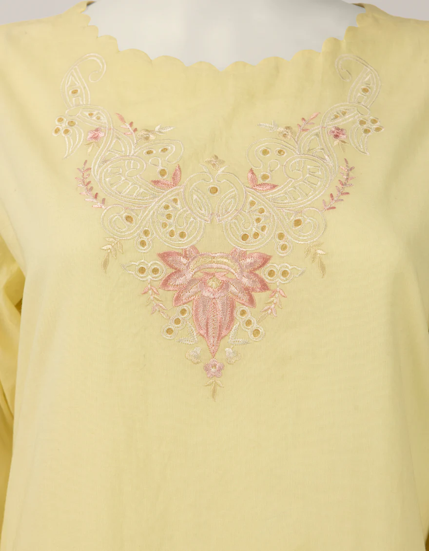 YELLOW LAWN 2PC STITCHED | JLAWN-S-JST-26-2385/S SCHIFFLI-3 - Image 4