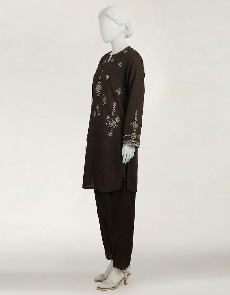 BLACK DOBBY 2PC STITCHED | JLAWN-S-JST-26-2399/S TRIBAL-01 - Image 4