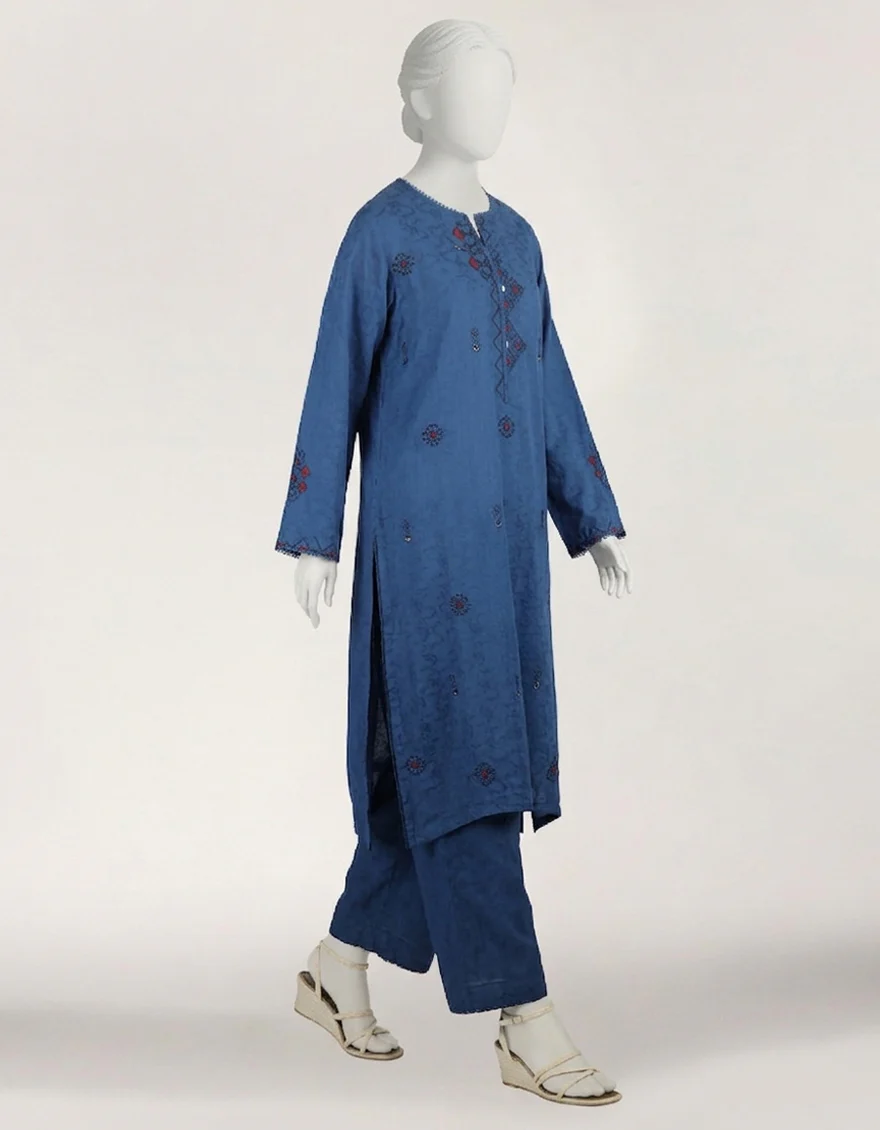 BLUE DOBBY 2PC STITCHED | JLAWN-S-JST-26-2400/S TRIBAL-02