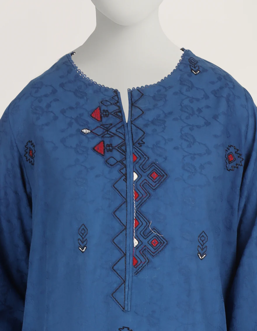 BLUE DOBBY 2PC STITCHED | JLAWN-S-JST-26-2400/S TRIBAL-02 - Image 4