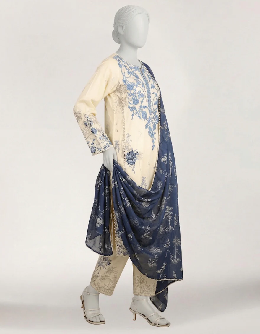 BLUE LAWN 3PC STITCHED | JLS-S-26-619/S VERDENT DREAMS -1 - Image 5