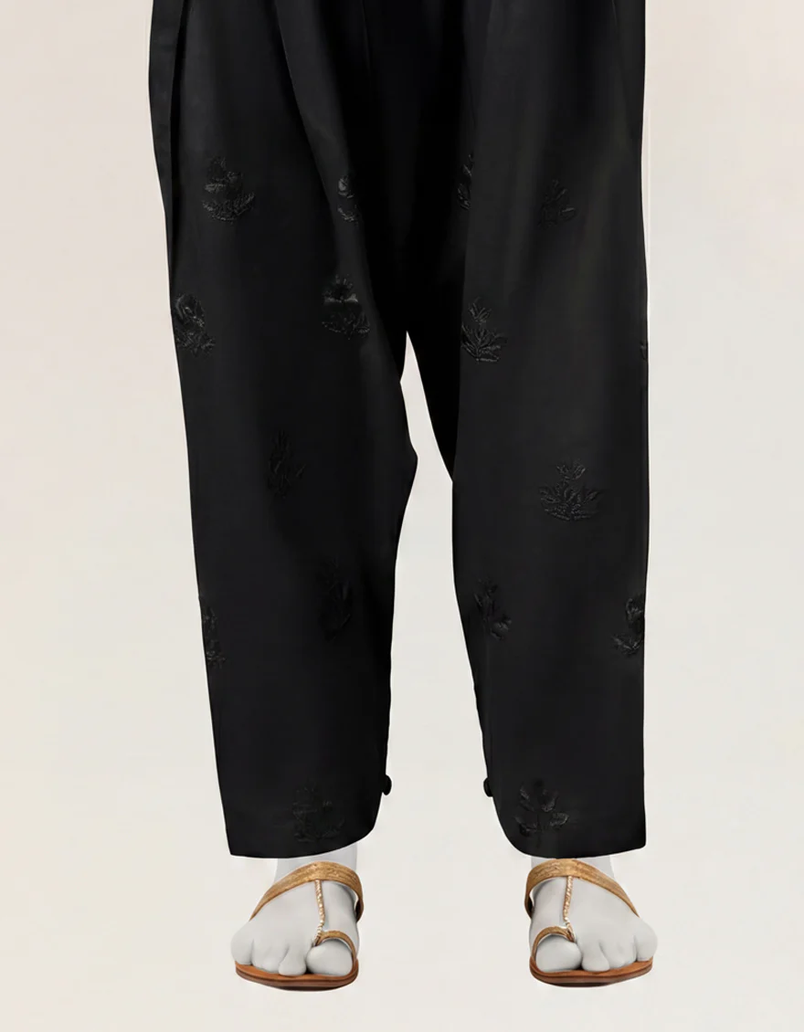BLACK LAWN SHALWAR | JLSH-26-8117/B FB/SHALWAR EMB-02