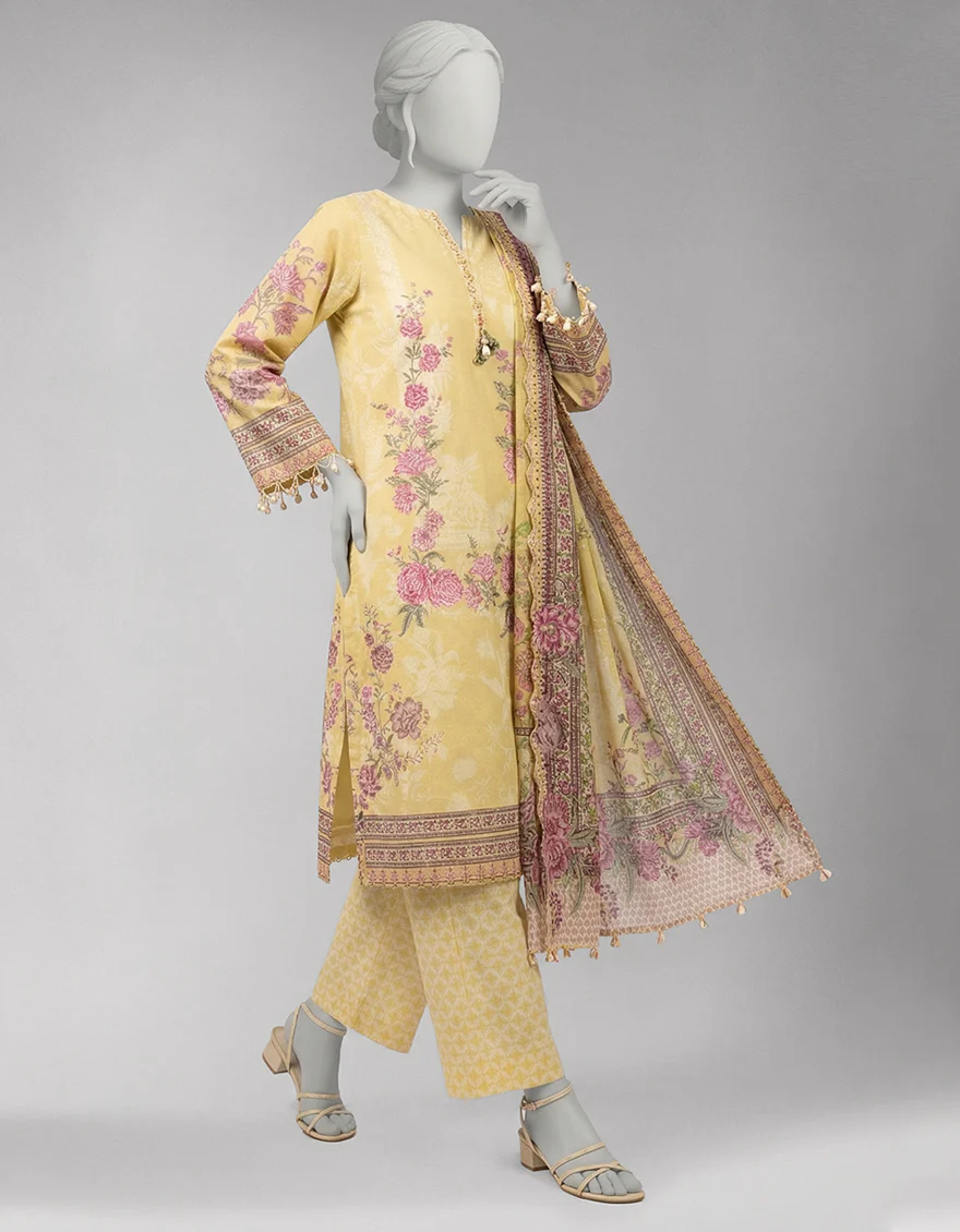 MULTICOLOR LAWN 3PC UNSTITCHED | JLU-S-26-3986 BOTANICAL-8