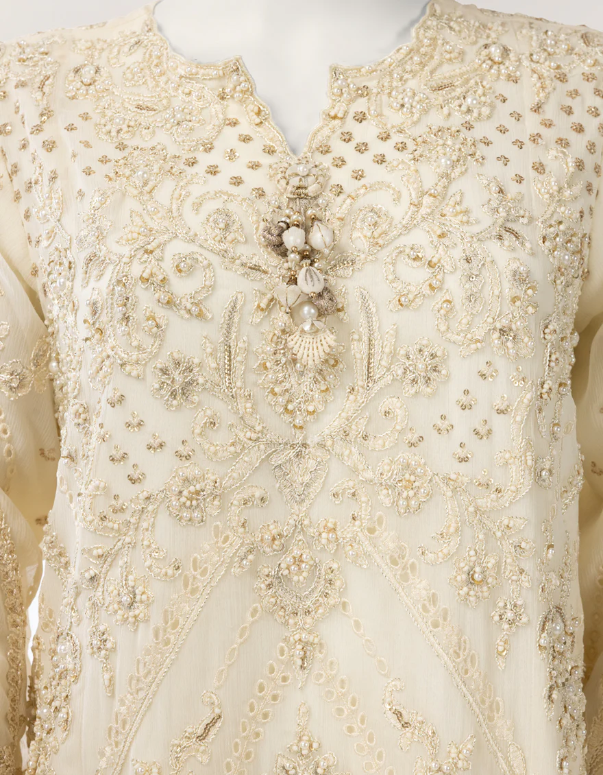 IVORY CHIFFON 3PC STITCHED | JPS-S-26-4146 FB/INARA-04 - Image 3