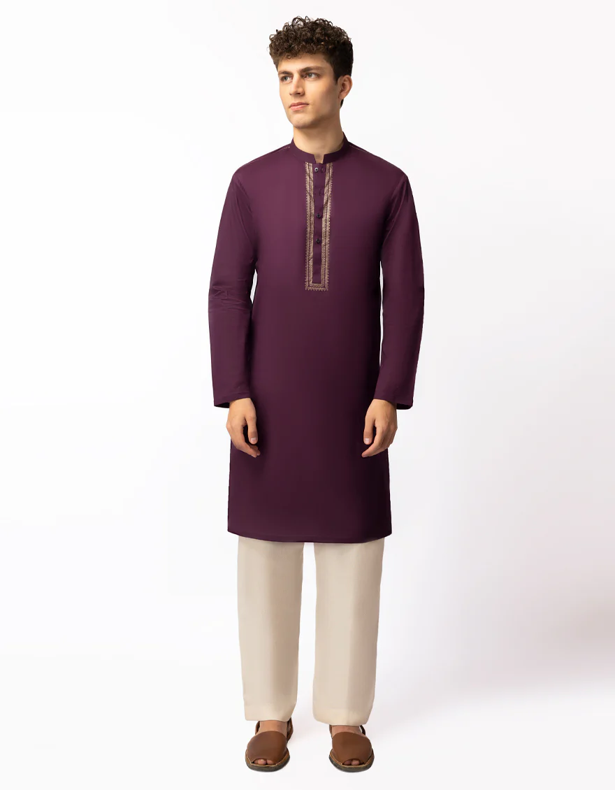 PURPLE COTTON KURTA | JTK-S-39639/S26/JJ10827-SF