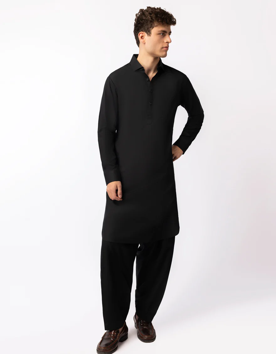 BLACK BLENDED KAMEEZ SHALWAR | JTKS-A-50505/S26/JJ10595-CL